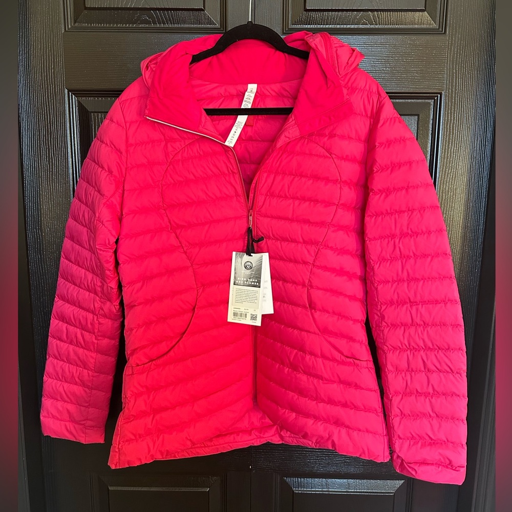 NWT Lululemon Pack It Down Jacket Hooded Down Puffer Pink Size 12